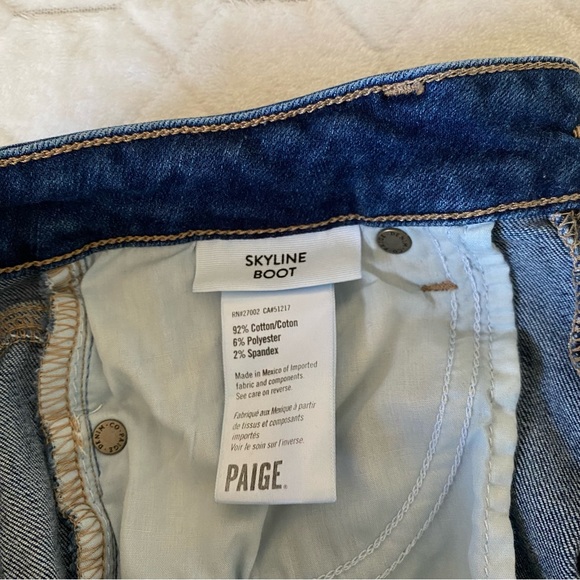 COPY - PAIGE SKYLINE BOOT MID RISE BOOT LEG JEANS SZ 26 - Picture 12 of 16